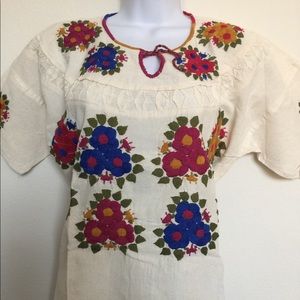 Mexican Hand embroidered blouse